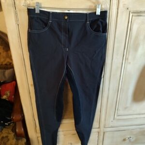 Montar blue dark blue horseback riding pants European 40 size 10 in us